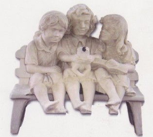 banc et trois enfants