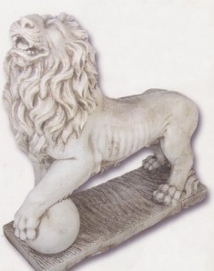 Lion avec balle - grand - droit